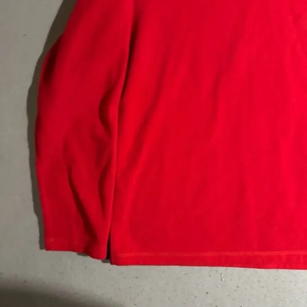The North Face Quarter Zip Fleece Jacket Mens Large Red Hiking Outdoors
